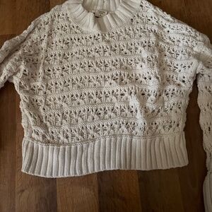 Crochet knit sweater